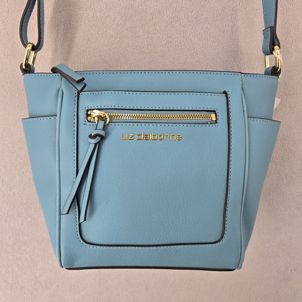 Liz Claiborne Women NWT Chambray Lola 2.0 Crossbody Bag Coastal Minimalist